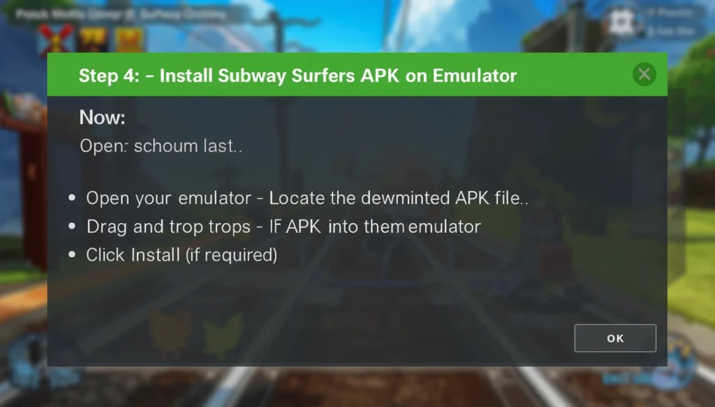 Subway surfers on emulator