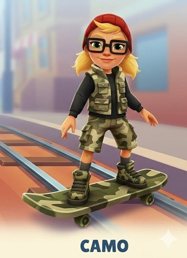 Subway surfers' camo outfit
